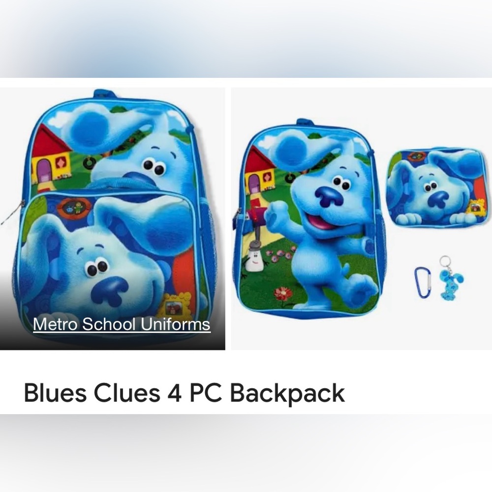 Blues Clues 4 PC Backpack